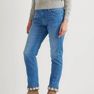 NWT Eddie Bauer Flannel-Lined Boyfriend Jeans